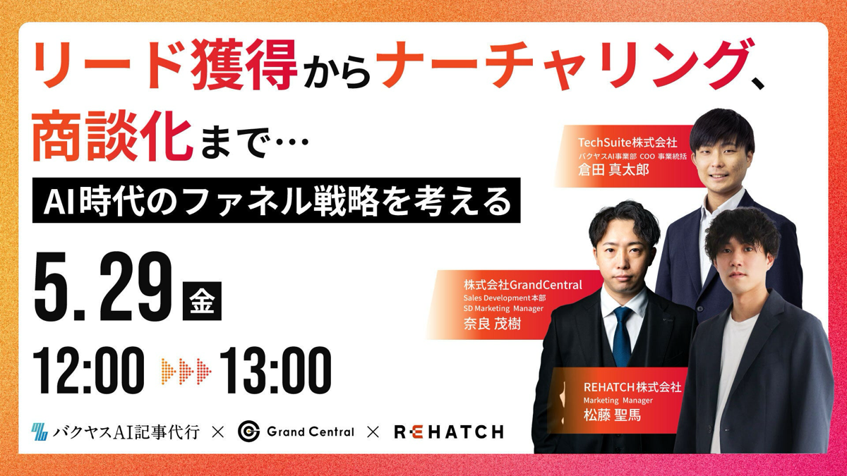 Co-hosted webinar with TechSuite and Grand Central — end-to-end funnel strategy from lead generation to deal conversion in the AI era