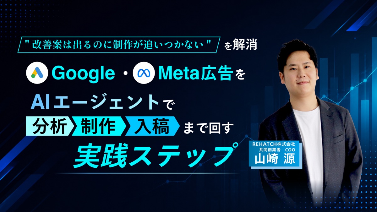 “改善案は出るのに制作が追いつかない”を解消｜Google・Meta広告をAIエージェントで分析→制作→入稿まで回す実践ステップ