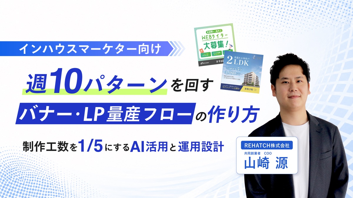 【2026年最新版】インハウスマーケター向け｜週10パターンを回すバナー・LP量産フローの作り方 ― 制作工数を5分の1にするAI活用と運用設計 ―